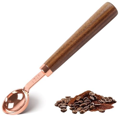 LLMSIX Wooden Coffee Scoop, Long Coffee Scoop for Ground Coffee Teaspoon Scoop with Wooden Long Handle Coffee Measuring Scoop 5ml Coffee Bean Scoop for Tea Milk Sugar (1tbsp, 6.1Inch)