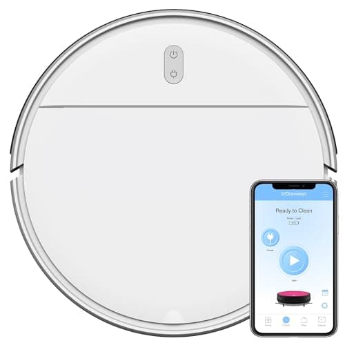 bObsweep Leaf Robotic Vacuum Cleaner, Edelweiss