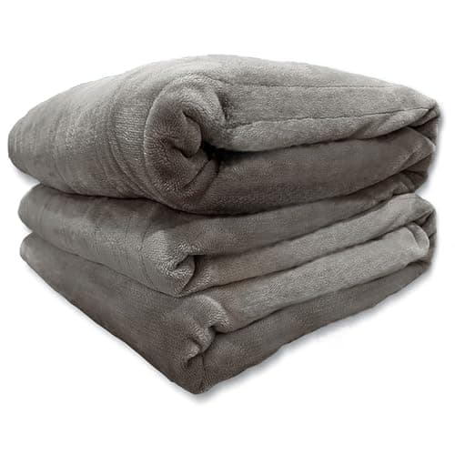 Tefici Heated Blanket Queen Size with Dual Control，Soft Flannel Electric Blanket Queen,Fast Heating with 3 Heat Levels,8 Hours Auto Off,Machine Washable, ETL&FCC Certified，84x90Inch，Gray