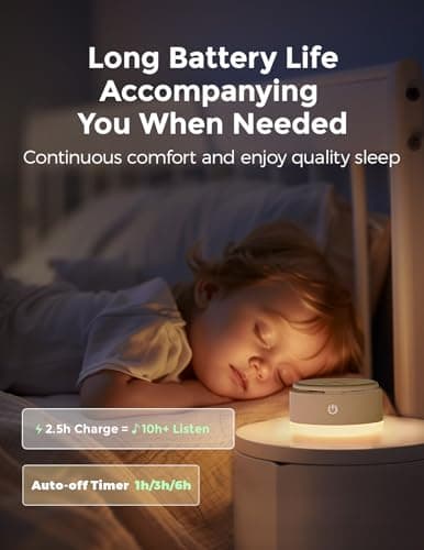 Momcozy Sound Machine for Baby-20 Soothing Sounds & Touch Warm Light Portable White Noise for Kids & Adults for Sleeping Timer and Memory | Ideal Travel Companion & Nursery Must-Have 6