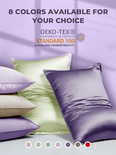 Mulberry Silk Pillowcase for Hair and Skin, SGMSILK 22 Momme Natural Silk Pillow Cases with Zipper, 6A Soft and Smooth Single Sided Pure Silk Pillow Cover (Dark Purple, Queen 20"x30") 7