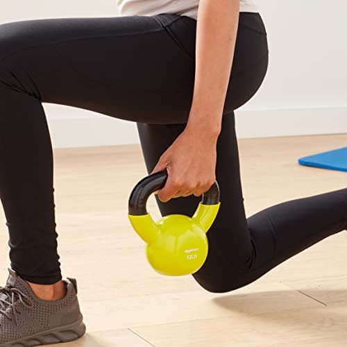Amazon Basics Vinyl Kettlebell, 12 pound, Yellow 5