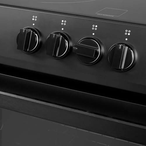 COSMO COS-ERD304K-BK 30 in. Stellar Collection 5.0 cu. ft. Electric Range with 4 Burner Glass Cooktop and Convection Oven in Matte Black 5