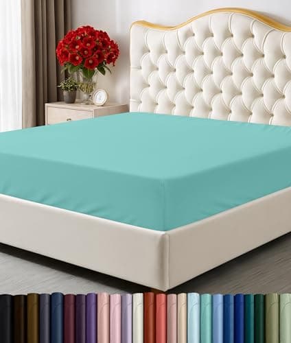 Utopia Bedding Full Fitted Sheet - Bottom Sheet - Deep Pocket - Soft Microfiber - Shrinkage and Fade Resistant - Easy Care -1 Fitted Sheet Only (Spa Blue)