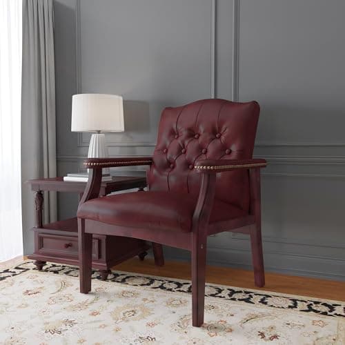 BOSS Office Products B959-BY Ivy League Executive Guest Chair, Oxblood 10