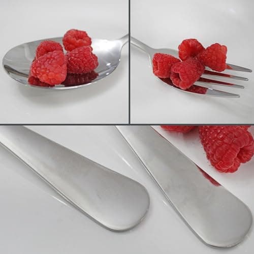 Cornucopia Brands Serving Spoons & Large Serving Forks Set (4 pack, 2 of each); Buffet & Banquet Style Elegant Classic Serving Utensils 7