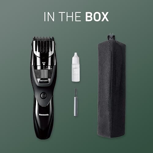 Panasonic Cordless Beard Trimmer for Men with Precision Dial, 19 Adjustable Length Settings, Rechargeable Battery, Washable - ER-GB42-K (Black) 10