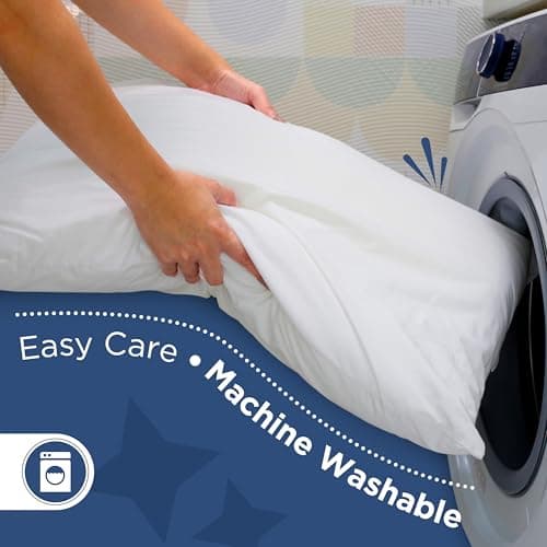 Martex Twin Pack Standard Bed Pillows, Set of 2 - Soft Down Alternative Pillows for Sleeping - Supportive Comfort for Back and Stomach Sleepers - Breathable Cotton Blend Cover - Made in USA 6