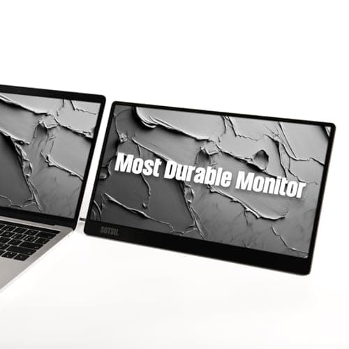 SOTSU FlipAction Go 14" Premium Portable Monitor | Full HD 1080p | 400 Nits | 100% sRGB | Robust yet Lightweight | Pivoting Landscape & Portrait Display | Tempered Glass Cover | USB-C & Mini HDMI | 5W