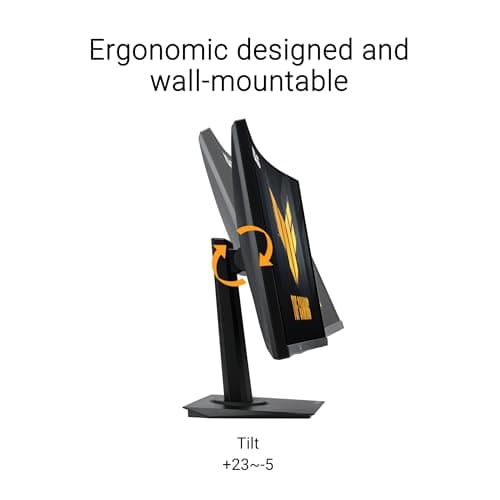 ASUS TUF Gaming 24” (23.6 inch viewable) Curved Monitor (VG24VQER) – FHD, 180Hz, 1ms, DCI-P3 90%, Extreme Low Motion Blur Sync, FreeSync, Shadow Boost, Eye Care, DisplayWidget Center, 3yr Warranty 5