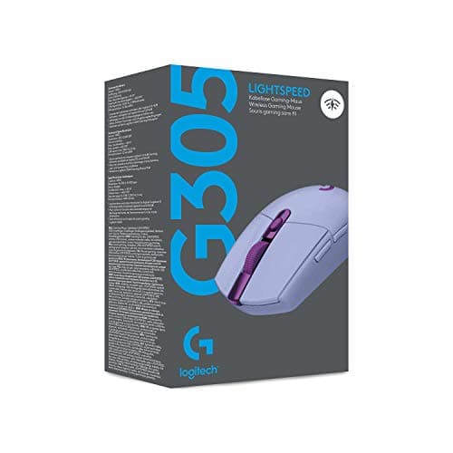 Logitech G305 Lightspeed Wireless Gaming Mouse, Hero Sensor, 12,000 DPI, Lightweight, 6 Programmable Buttons, 250h Battery, On-Board Memory, Compatible with PC, Mac - Lilac 10