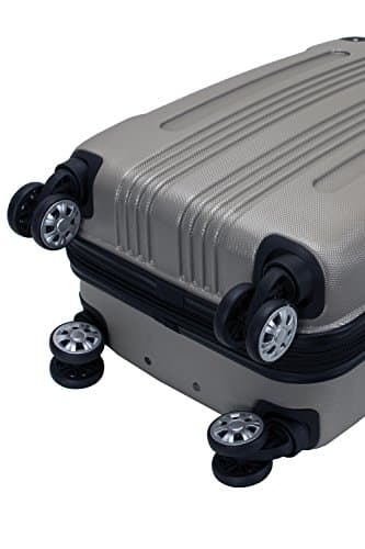 Rockland London Hardside Spinner Wheel Luggage, Silver, Carry-On 20-Inch 5