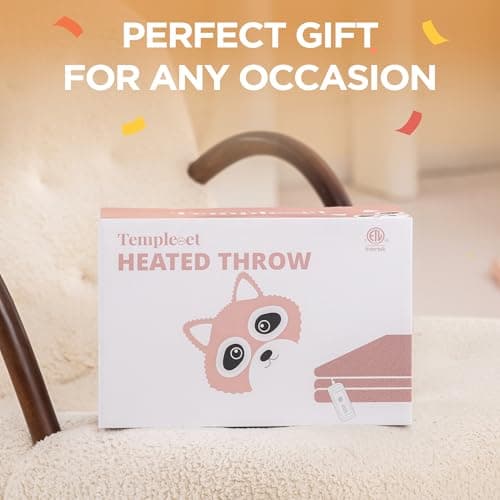 Templewet Heated Blanket Electric Throw 50" x 60" -Heated Throw Blanket with 4 Heating Levels & 3 Hours Auto Off,Machine Washable,ETL & FCC Certification(Candy Pink) 6