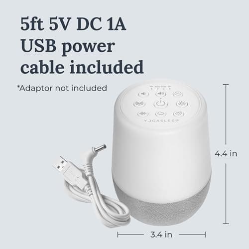 Yogasleep Duet White Noise Sound Machine & Night Light, 30 Natural Sounds,Bluetooth-Wireless Speaker for Travel,Office Privacy,Concentration,Sleep Aid for Adults & Baby, Registry & Nursery Gift,White 8