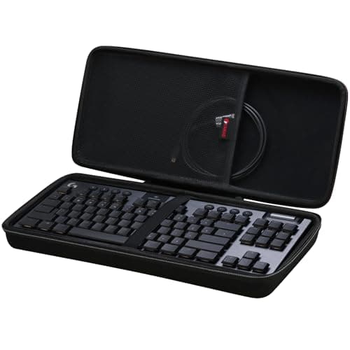 XANAD Hard Case for Logitech G915 TKL, G PRO Keyboard, G PRO X TKL 80% 87 Key Computer Keyboard - Black