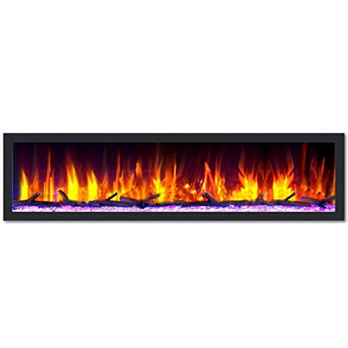 Dynasty 52" Cascade Linear Smart Control Flush Mount Electric Fireplace