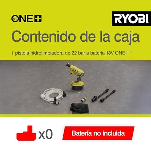 Ryobi RY18PW22A-0 Battery Pressure Lance 18V ONE+ 182 l/h 22 Bar (Body Only) 7