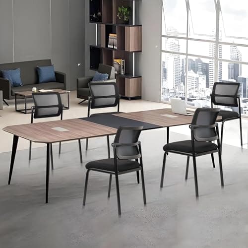 CLATINA Stacking Armless Office Chair with Adjustable Backrest, Stackable Mesh Guest Reception Desk Chairs with Ergonomic Lumbar Support for Conference Waiting Room Lobby Side School, Black, 1 Pack 8