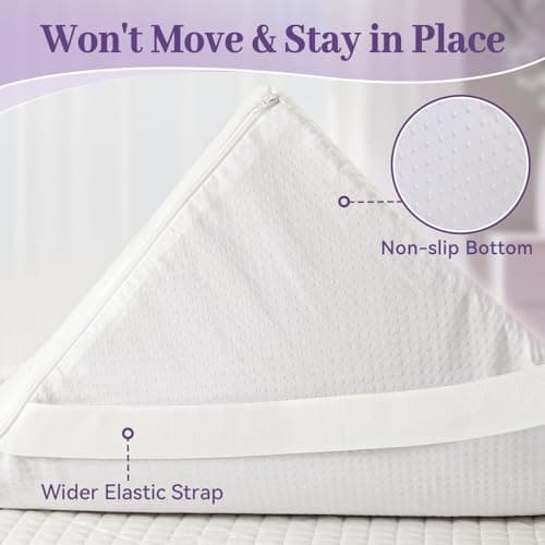 SINWEEK 3 Inch Gel Memory Foam Mattress Topper Full Size, Ventilated High Density Pad for Back Pain, Bed Topper with Removable Soft Cover, CertiPUR-US Certified 6