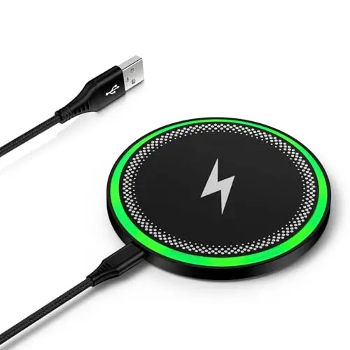 Wireless Charger Samsung Fast Charging Pad for Galaxy S26/S25 Ultra/S25 Plus/S24 FE Ultra/S23/S22/S21/Z Flip Fold 6,15W Wireless Phone Charger Android Charging Mat Station for Google Pixel 9a 9 Pro XL