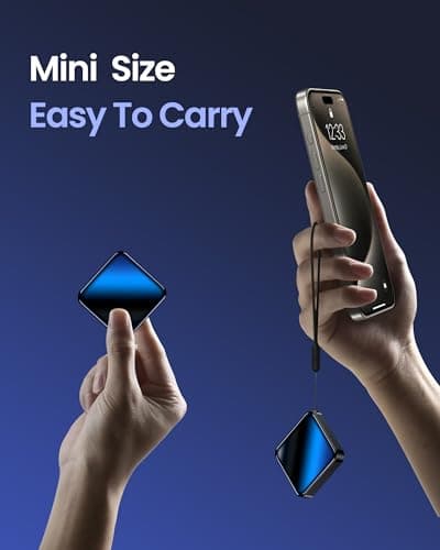 Xuniktek 10000mAh Small Power Bank，Fast Charge Mini Portable Charger, USB C Input/Output with External Battery Pack, Smart LED Display，Suitable for iPhone, Samsung, iPad and Tablets. 7