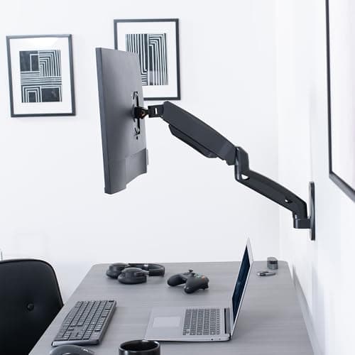 VIVO Single Monitor Counterbalance Wall Mount for 32 inch Screens up to 19.8 lbs, Full Motion, Max VESA 100x100, Black, MOUNT-V001G 8