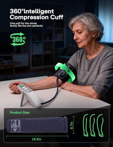 Medisana Blood Pressure Monitors for Home Use, Rechargeable Upper Arm Blood Pressure Monitor with Large Backlit Display, Adjustable Blood Pressure Cuff 9-17" with 2×110 Sets Memory(NO Bluetooth) 8