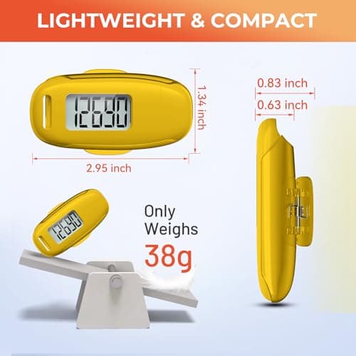 3D Pedometer for Walking, Simple Walking Step Counter with Removable Clip and Strap, USB Rechargeable Step Tracker with Backlight, Accurate Step Counter for Men Women Kids Seniors 6