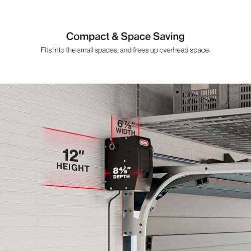 Genie 6072H-O Residential Wall Mounted Garage Door Opener, Black 6