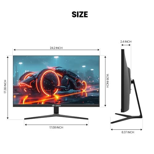 CRUA 27 Inch Gaming Monitor, QHD 1440P 120Hz IPS Computer Monitor, 120% sRGB, AMD Freesync, HDMI 2.0 & Displayport 1.2, Low Blue Light, Support Wall Mountable Installs/Tilt Adjustable-Black 6