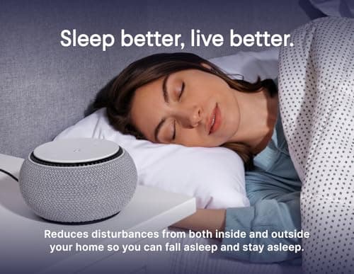 SNOOZ Smart White Noise Sound Machine - Real Fan Inside for Non-Looping White Noise, Sleep Aid for Adults, Travel, Sleeping, Bedroom, Portable, Baby Registry Essential - Cloud 7