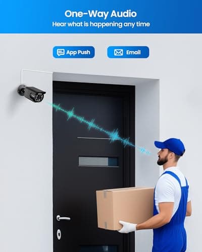 ZOSI 4K 8CH PoE Security Camera System (16CH Expandable), H.265+ 8CH NVR with 2TB HDD for 24/7 Record, 4 x 8MP PoE IP Cameras Outdoor Indoor, Human Detection, One-Way Audio, 100ft IR Night Vision 5