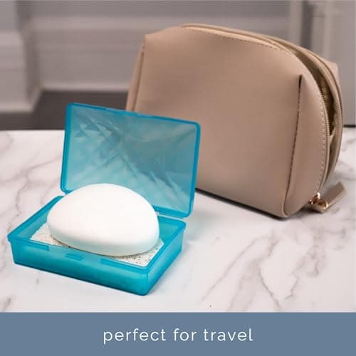 S&T INC. Bar Soap Holder for Kitchen, Bathroom, and Soap Dish, 4 Pack, White, 2.9 inches by 4.4 inches 5