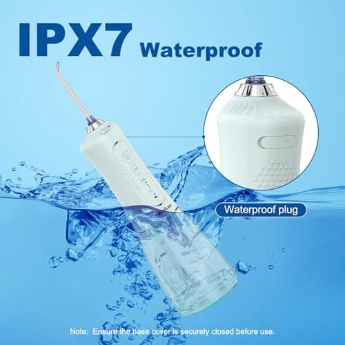 WellLeo Water Flosser for Teeth, 300ML Cordless Oral Irrigator Rechargeable Dental Flosser Picks with 5 Modes 5 Jet Tips,IPX7 Waterproof Teeth Cleaner for Braces Gum Care, Home Travel Use 6