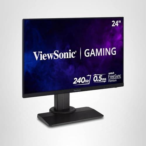 ViewSonic XG2431 24 Inch 1080p Gaming Monitor with 240Hz, 0.5ms, FreeSync Premium, NVIDIA G-Sync Compatible, Advanced Ergonomics, Eye Care, HDR400 9