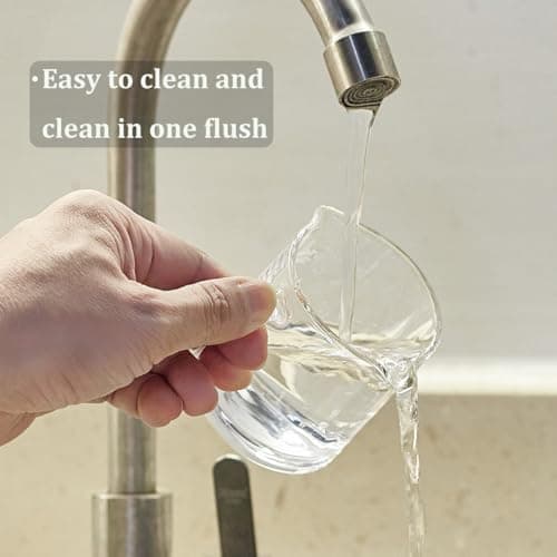 Ackers Clear Espresso Cups Set of 2,4 OZ Double Spouts Cups,Milk Cup with Handle, Espresso Accessories for Machine, Small 9