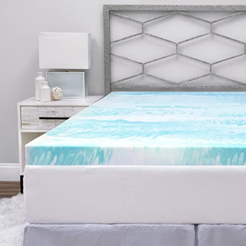 BioPEDIC 3-Inch Twin Size Mattress Topper, iCOOL Tech and Gel Swirl Medium Plush Memory Foam Mattress Topper, CertiPUR-US Certified, White, Twin Size (75" L x 39" W x 3" H)