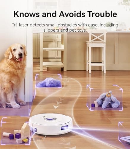 Narwal Freo X Plus Robot Vacuum and Mop, 7-Week Dust Storage, 7800Pa Suction, Zero Tangles, Tri-Laser Obstacle Avoidance, LiDAR Navigation, Self Vacuum Cleaner for Pet Hair, Hard Floor, Carpet 7