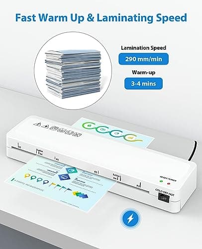 Laminator Machine, Sweleke A3 Laminating Machine with 10 Laminating Sheets, 11x 17 Thermal Lamination Machine for Home, 13 Inch Laminator Machine Hot and Cold for School Office Use 6