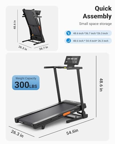 THERUN Treadmill with Incline, Incline Treadmill for Running and Walking, Walking Pad with Incline 7
