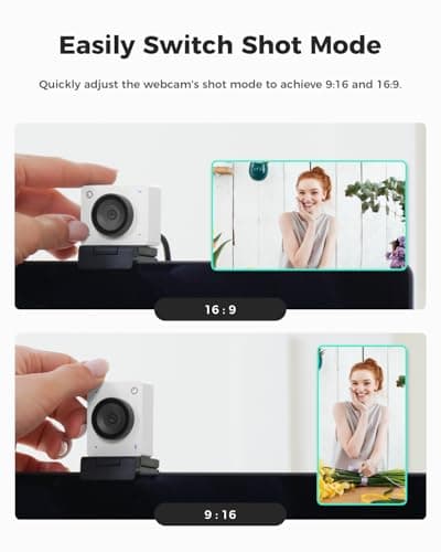 OBSBOT Meet SE 1080P 100FPS Webcam for PC, AI Framing Streaming Camera with 1/2.8" Sensor, Beauty Mode, Gesture Control, Staggered HDR, Web Camera for Desktop Computer, Laptop, Meeting. (Cloud White) 8