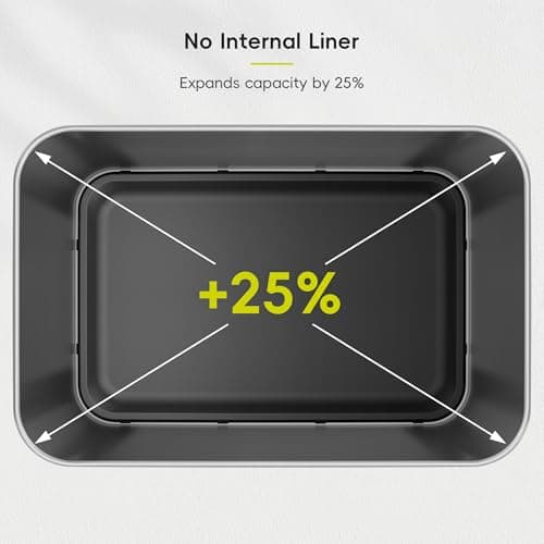 EKO Deluxe Mirage-T 50 Liter / 13.2 Gallon Touchless Rectangular Motion Sensor Trash Can, Matte Stainless Steel Finish 6