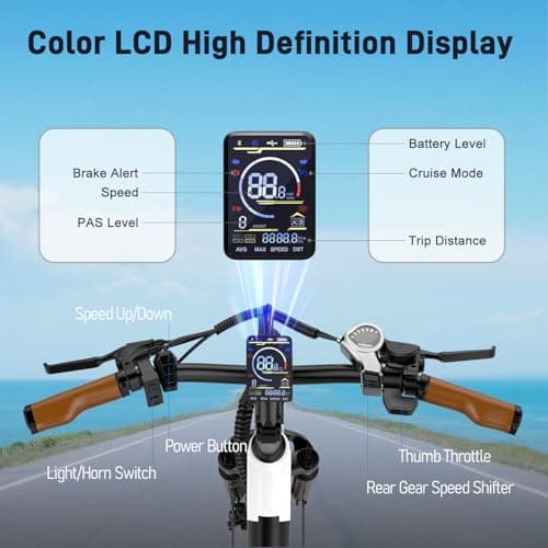 EDIKANI Electric Bike for Adults 25MPH 1500W Peak 26" Comfortable Step-Through Ebike with 48V Internal Battery Adjustable Stem Best Electric Bicycle for Women Commuter up to 70 Miles EDM02 7