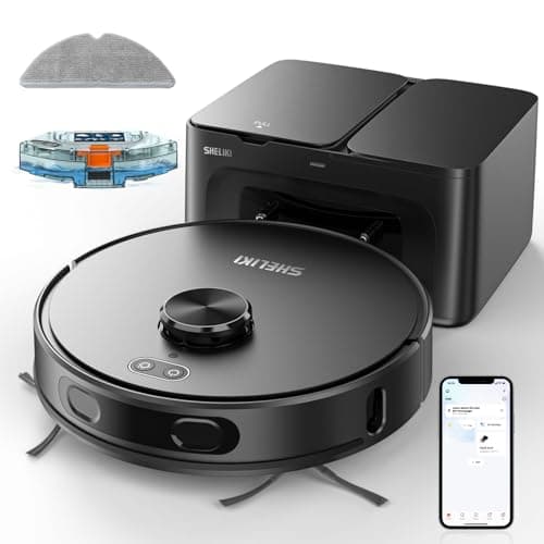 Robot Vacuum and Mop, 3-in-1 Robotic Vacuum Cleaner with 70-Day Self-Emptying Base, 360° LiDAR Navigation, Smart Mapping & Auto-Return, 6000Pa Strong Suction for Pet Hair, Carpets & Hard Floors