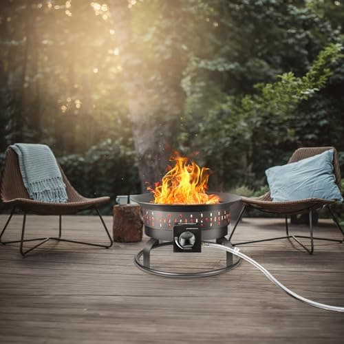 GasBRUH Outdoor Portable Propane Fire Pit, 19-Inch,60,000 BTU with Cover&Carry Kit,Camping Propane Fire Pits,Gas Firebowl,Portable Gas Fire Pit for Outside Patio,Backyard,Camping,RV,Deck,Tailgating 6