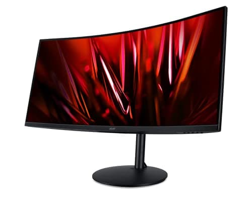 acer Nitro 34" QHD 3440 x 1440 1500R Curved PC Gaming Monitor AMD FreeSync Premium 165Hz Refresh 1ms (VRB) ZeroFrame Design 2 x Display Port 1.4 & 2 x HDMI 2.0 Ports XZ342CU Sbmiipphx,Black 8