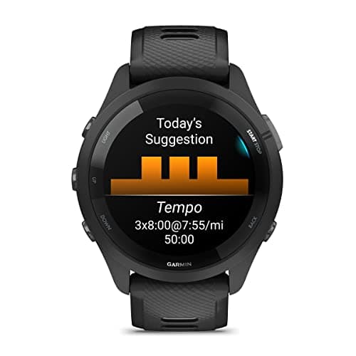 PlayBetter Garmin Forerunner 265 (Black/Powder Gray) Running GPS Smartwatch | Bright AMOLED Display, Advanced Training, Recovery | Bundle HD Screen Protectors & Portable Charger 6