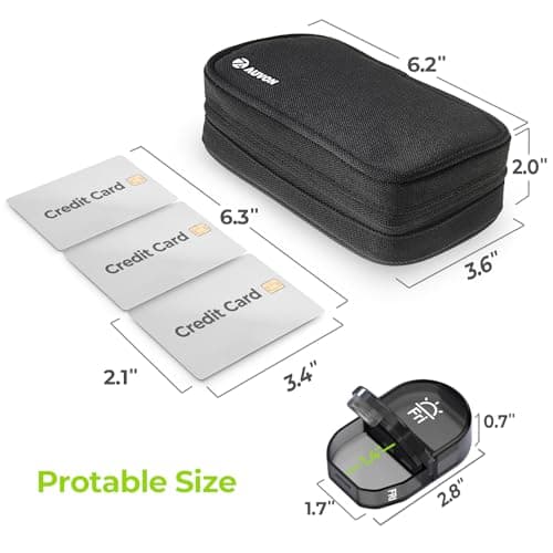 AUVON Canvas Bag Travel Pill Organizer 2 Times a Day, Large AM/PM Weekly Pill Box 7 Day Pill Case with Portable Black Zipper Cloth Bag for Holding Supplements, Vitamins and Fish Oils 7