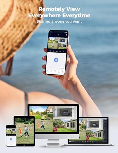 Hiseeu Wireless Security Camera System 5MP PTZ Camer Bullut Camera, Cloro Night Vision 8ps with 3TB HDD 12'' NVR Monitor, WK-8HBC45-CT 7