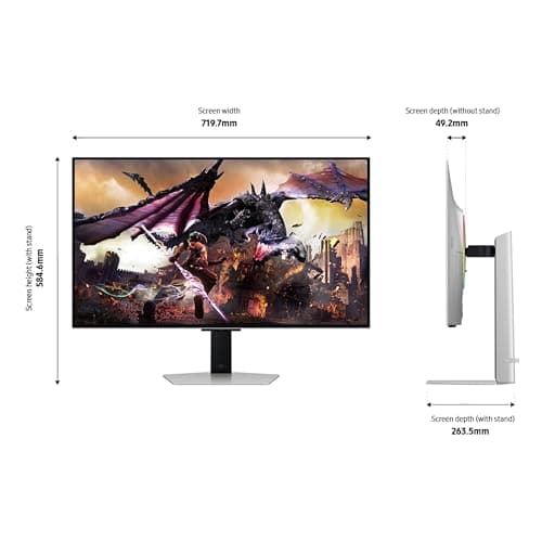 Samsung 32" Odyssey OLED G8 (G80SD) Series 4K UHD Smart Gaming Monitor w QD-OLED, 240Hz 0.03ms, G-Sync Compatible, Glare-Free Display, Sleek Metal Design, LS32DG800SNXZA, 3 Yr Warranty 5